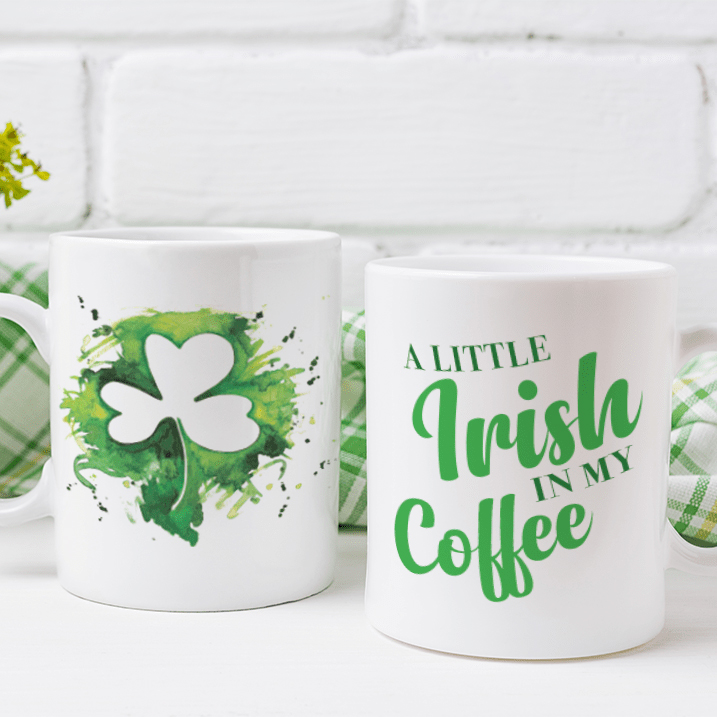 Stick a pattern on the Coffee Mugs with HTV & Sublimatio