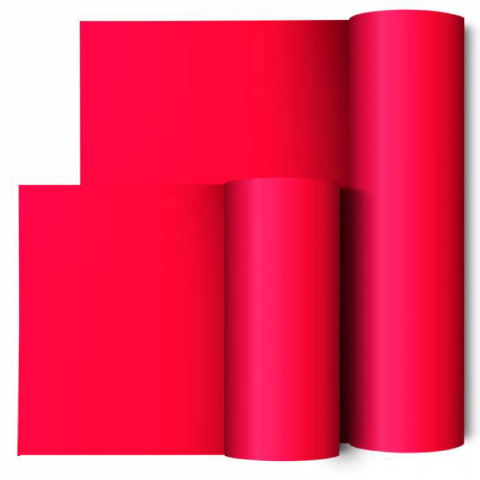 Premium Plus Heat Transfer Vinyl Neon Red Pink Bulk Roll