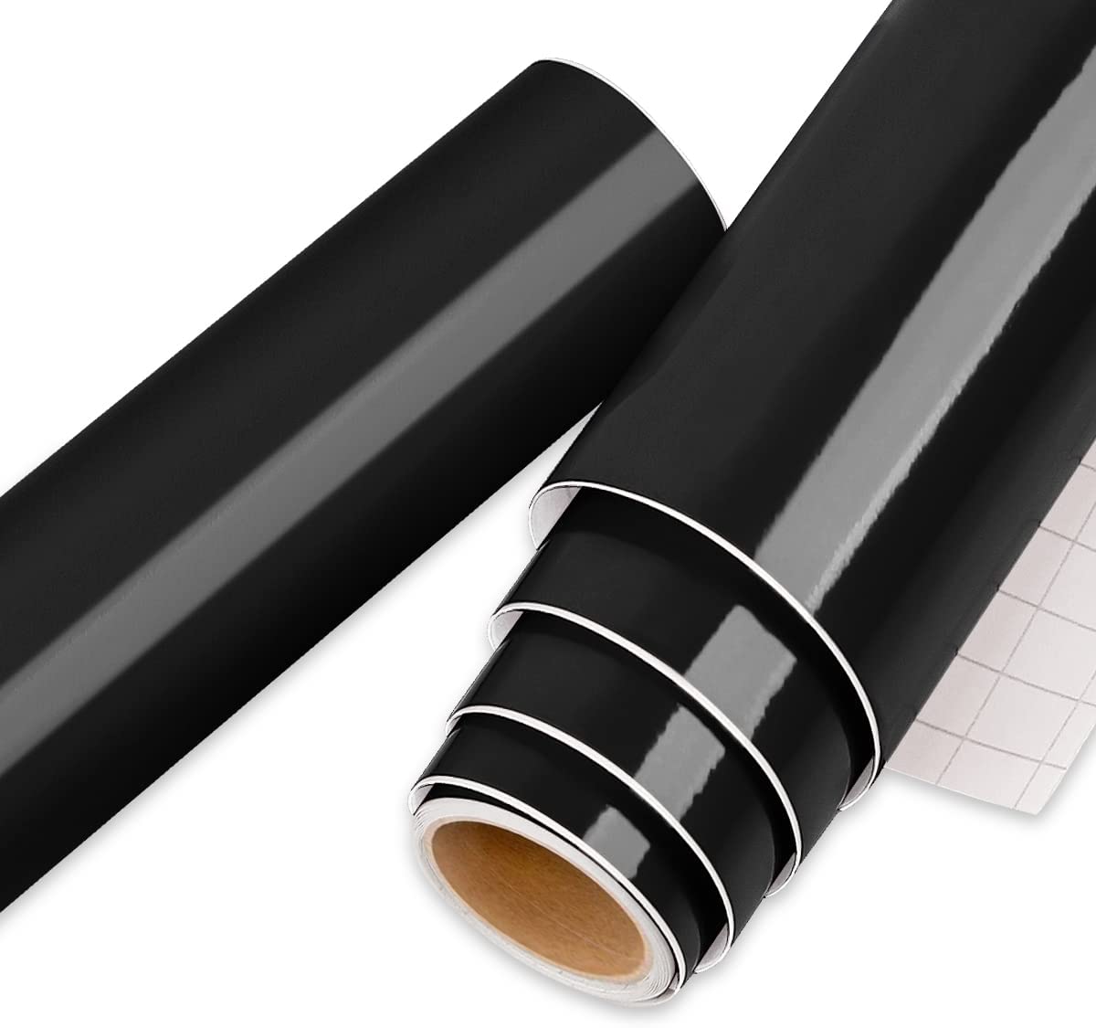 Permanent Vinyl for Indoor & Outdoor Decal - Wholesale Adhesive Vinyl Roll, Assorted Colors Glossy Black Vinyl Roll