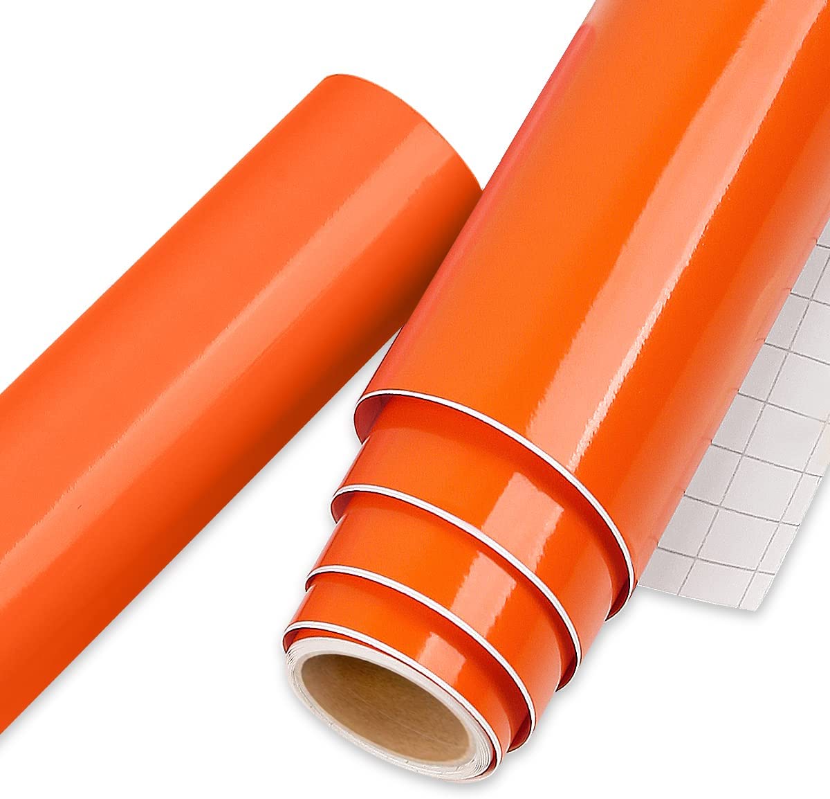 Permanent Vinyl for Indoor & Outdoor Decal, Glossy Orange Vinyl Roll - Wholesale Adhesive Vinyl Roll