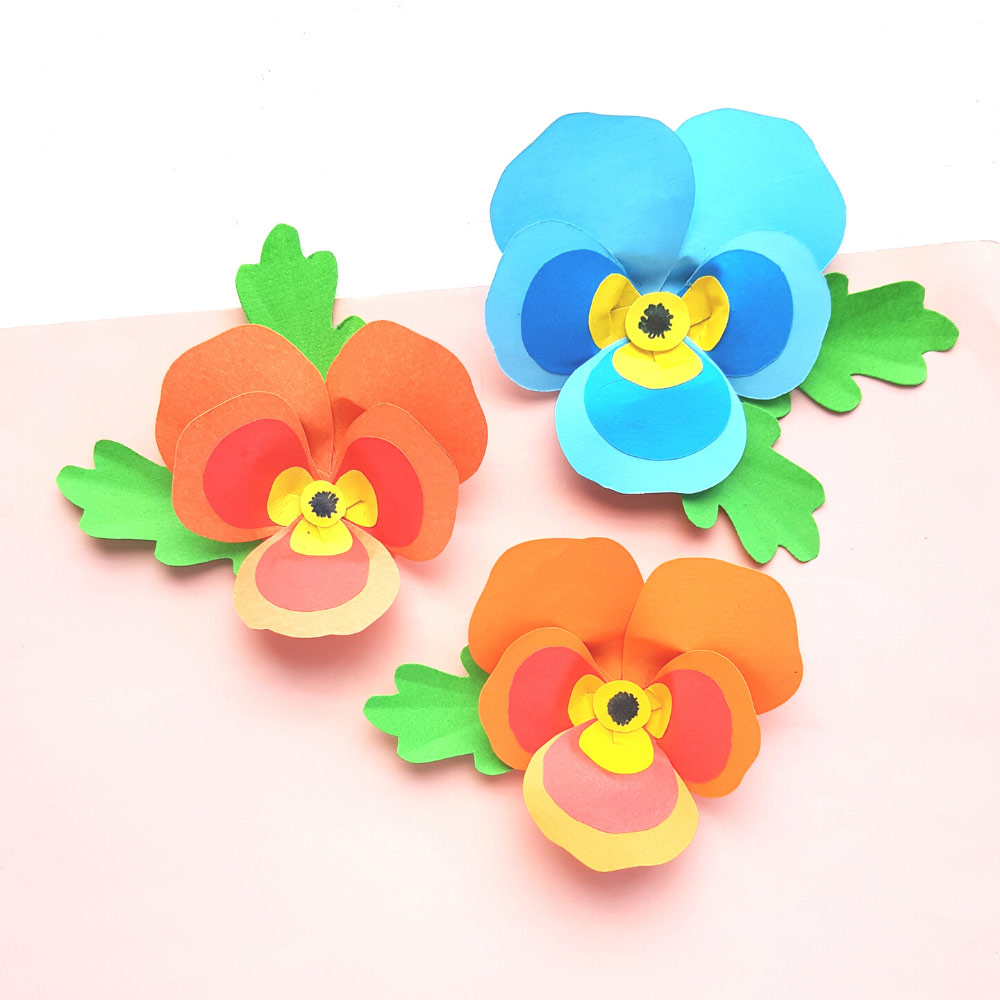 Sharing How to Make a Cute Paper Pansy with the Free Paper