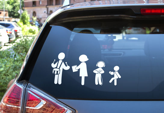 Funny Family Decals for Back Windows