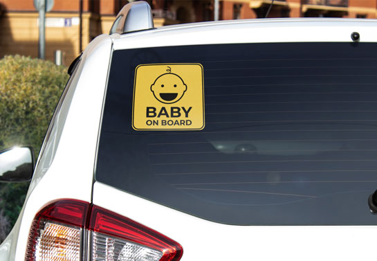 Cute Back Window Decals for Child Notice